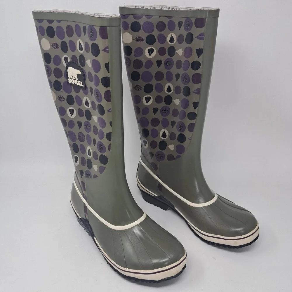 Sorel Sorellington Rain Boots NL1621-255 Rubber Women's size‎ 6